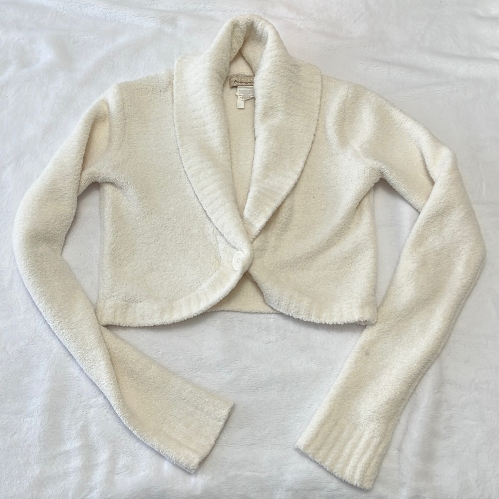 Sherpa Cropped Buttoned Sweater
